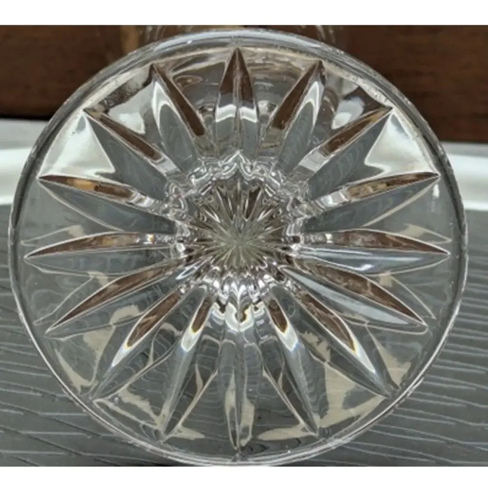 Vtg Brilliant Glass Vase Floral Daisy Bohemian Cottage Gift Centerpiece Elegant